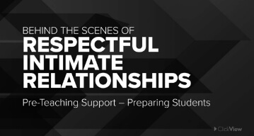 Respectful Relationships - Pre teaching support
