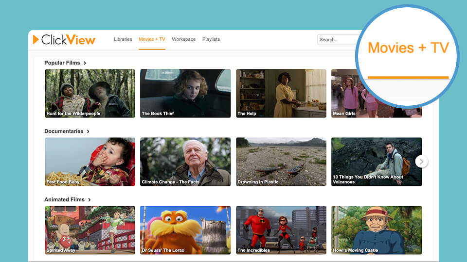 Movies + TV Navigation