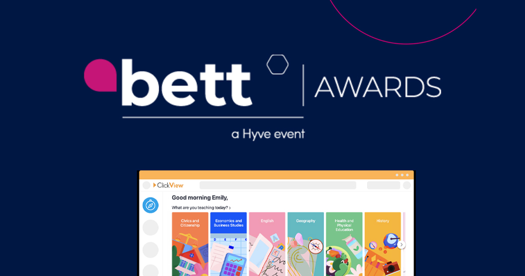 ClickView for Primary has been shortlisted for a prestigious Bett Award