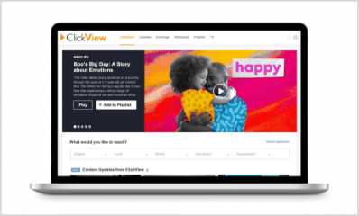 ClickView - Product Screenshots - Laptop Homepage